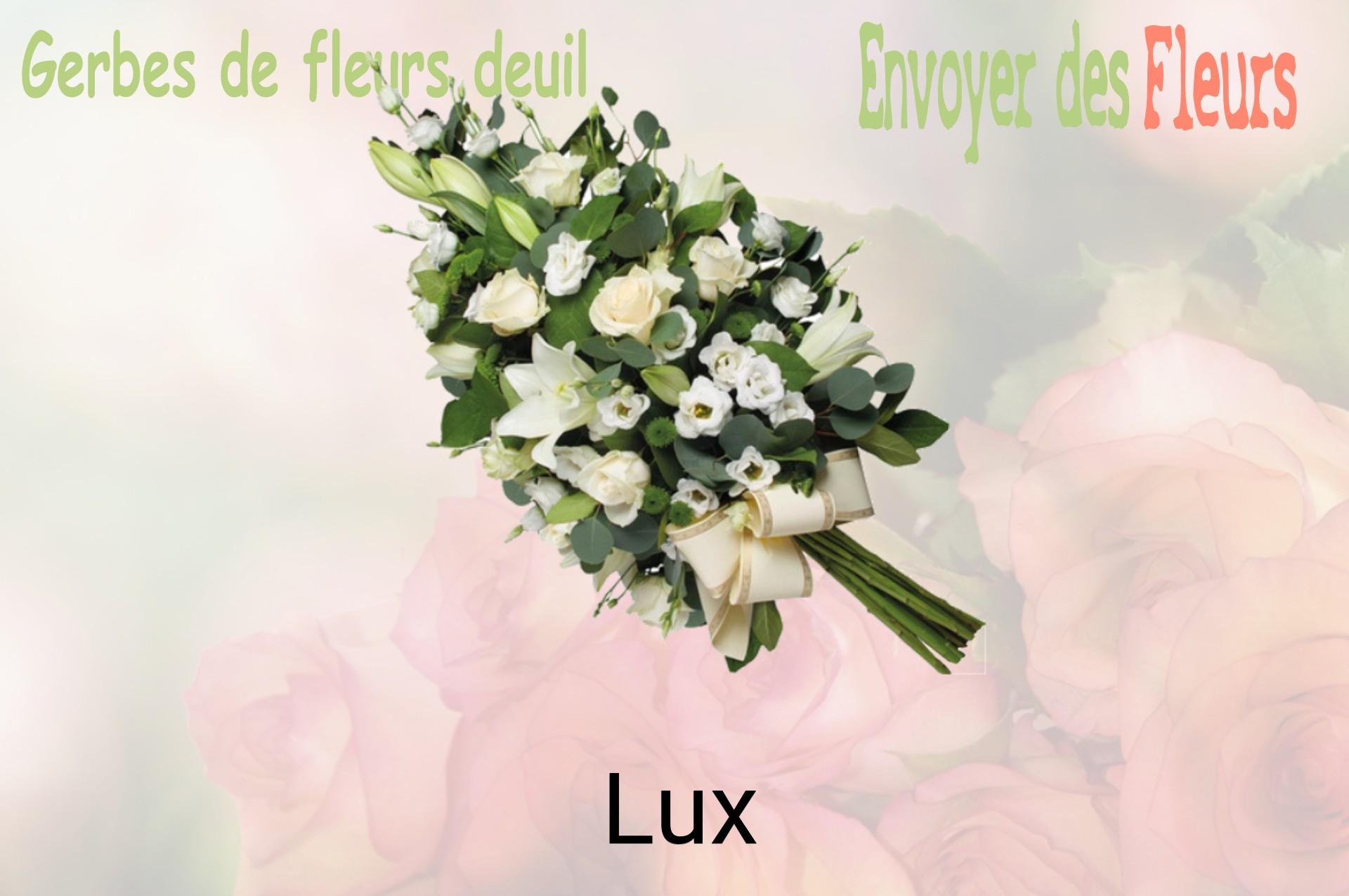 Gerbe de fleurs de deuil livrée à Lux